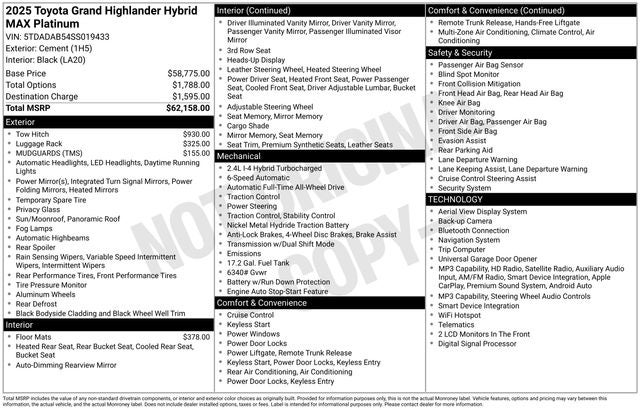 toyota grand highlander 2025 5TDADAB54SS019433 image toyota grand highlander 2025 5TDADAB54SS019433 image